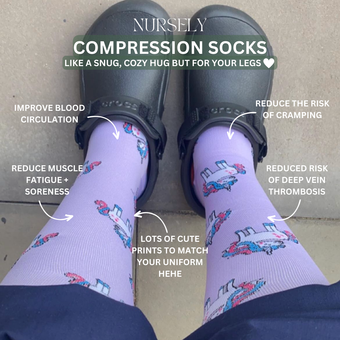 POLKA DOT COMPRESSION SOCKS