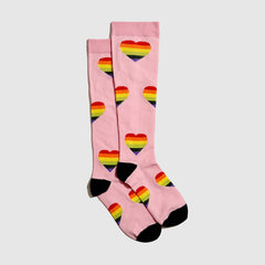 PINK RAINBOW COMPRESSION SOCKS