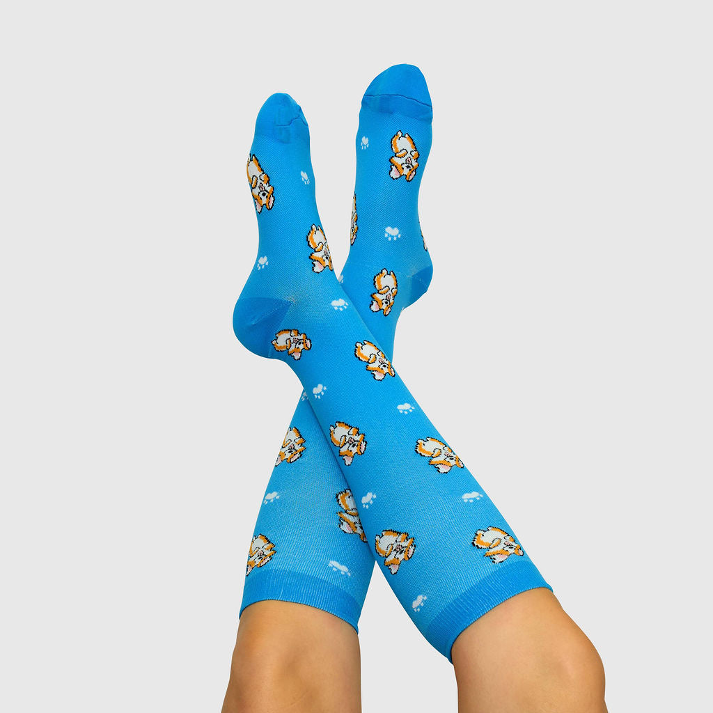BLUE PUPPIES COMPRESSION SOCKS