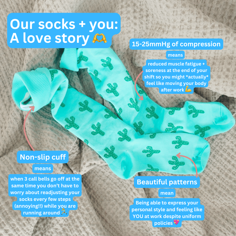 BLUE PUPPIES COMPRESSION SOCKS