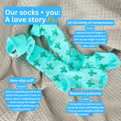 BLUE PUPPIES COMPRESSION SOCKS