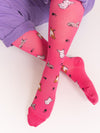 Nursely hot pink cat socks